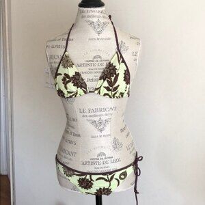 Neon Green Sequins Bikini